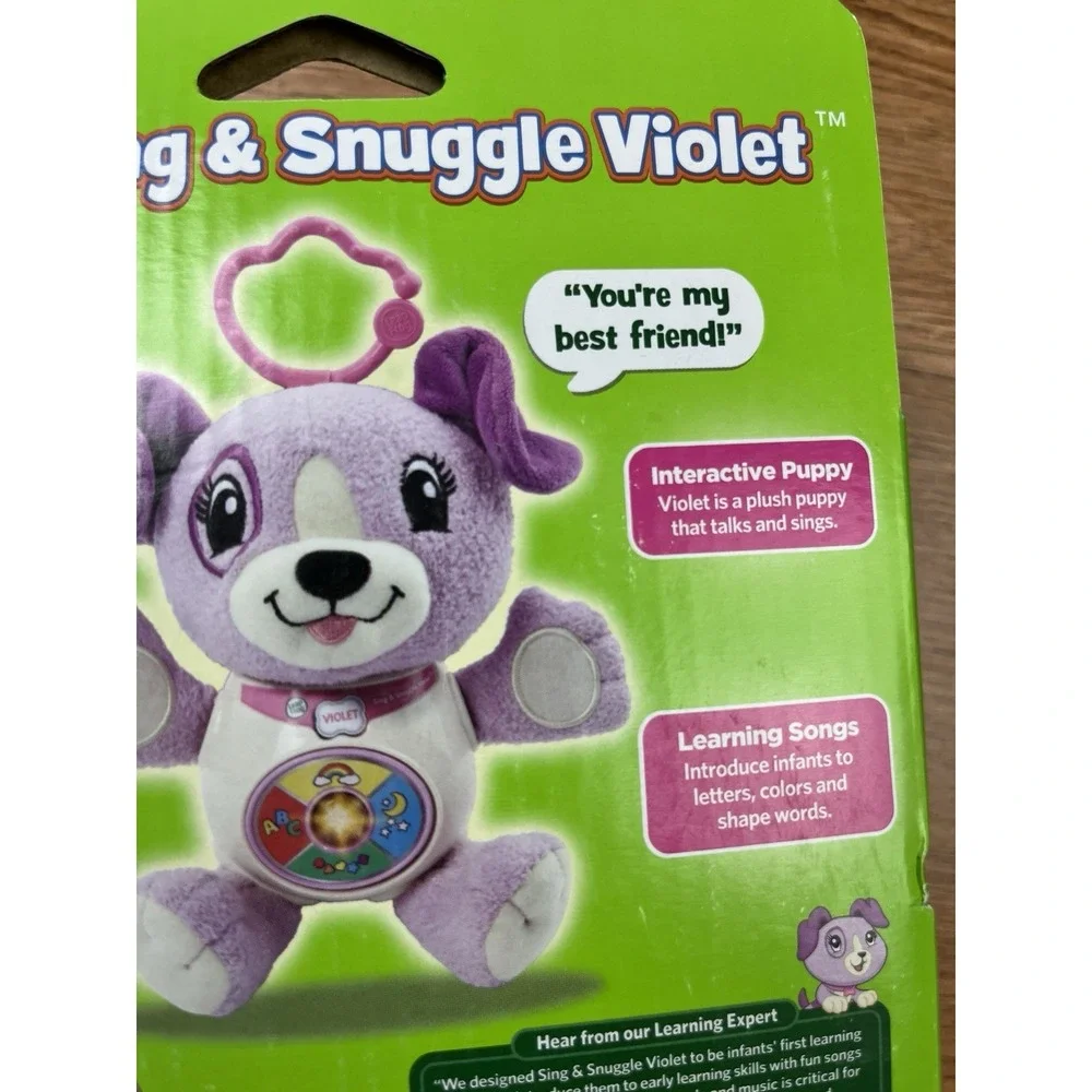 Leap Frog Sing & Snuggle Violet Interactive Plush Purple Puppy Learning Toy NEW